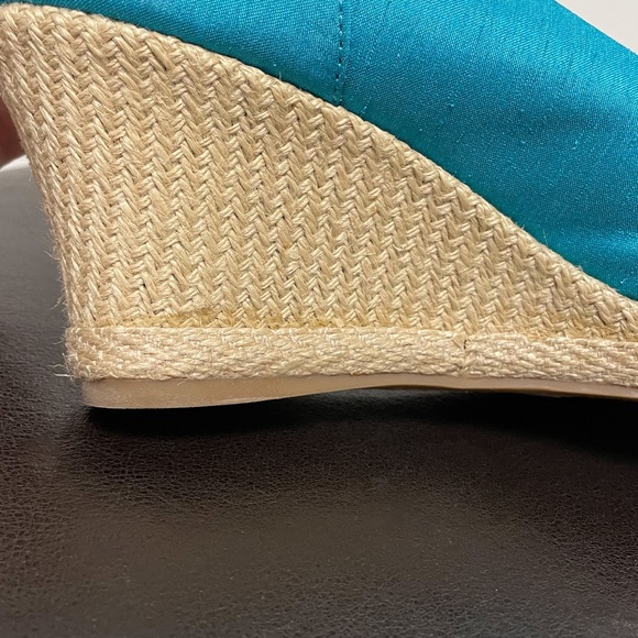 Life Stride Ronda Turquoise Silk Wedge Espadrille - Picture 12 of 12